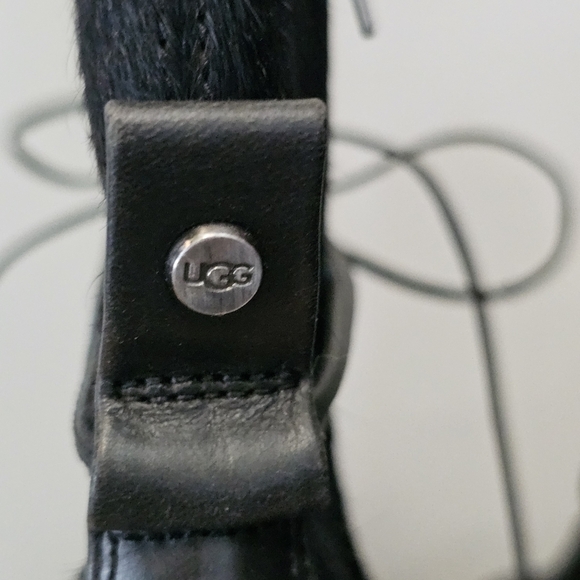 UGG black Oriana exotic calf hair boots 9.5 - Picture 7 of 10